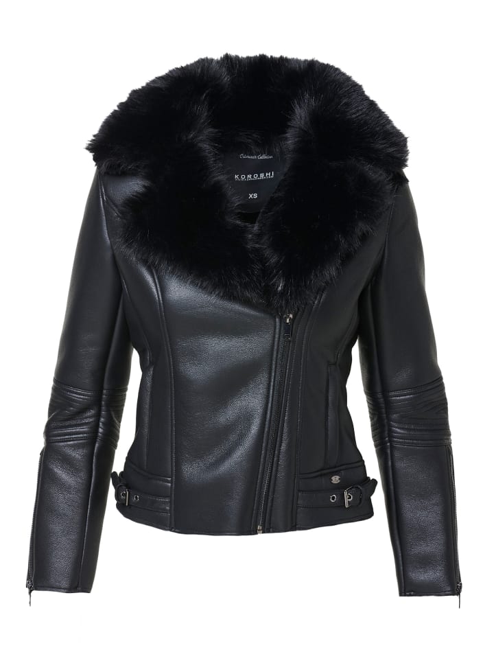 Женская куртка с мехом на воротнике ЧЕРНОГО цвета KOROSHI
Женская куртка с мехом на воротнике ЧЕРНОГО цвета KOROSHI