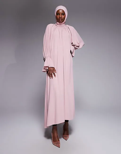 Сиреневое платье макси с манжетами на рукавах iyal
Сиреневое платье макси с манжетами на рукавах iyal