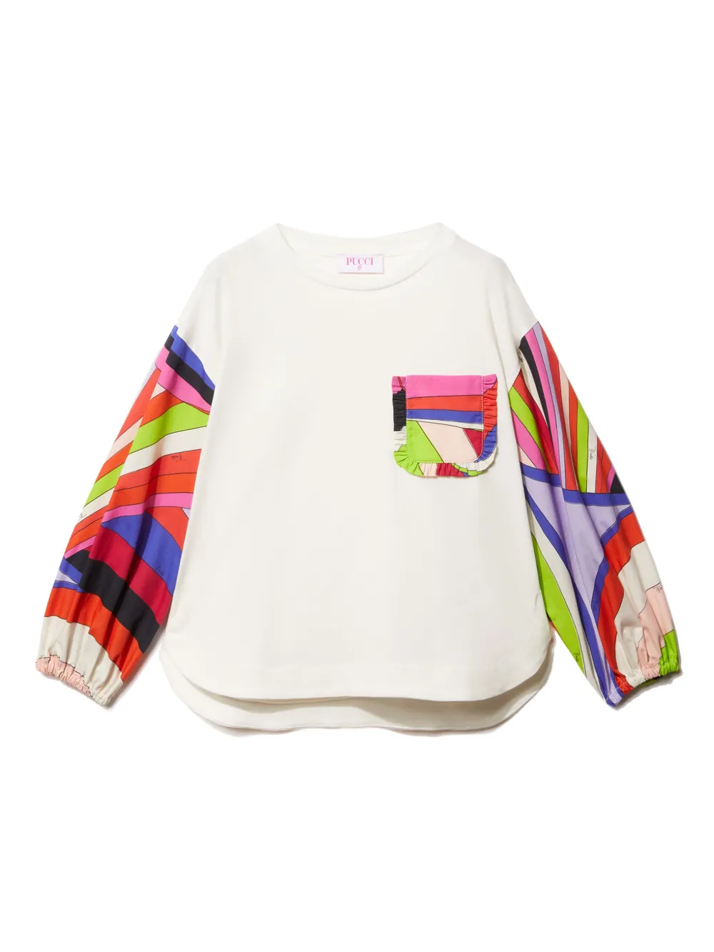 Футболка с принтом Iride PUCCI Junior, белый 
Футболка с принтом Iride PUCCI Junior, белый