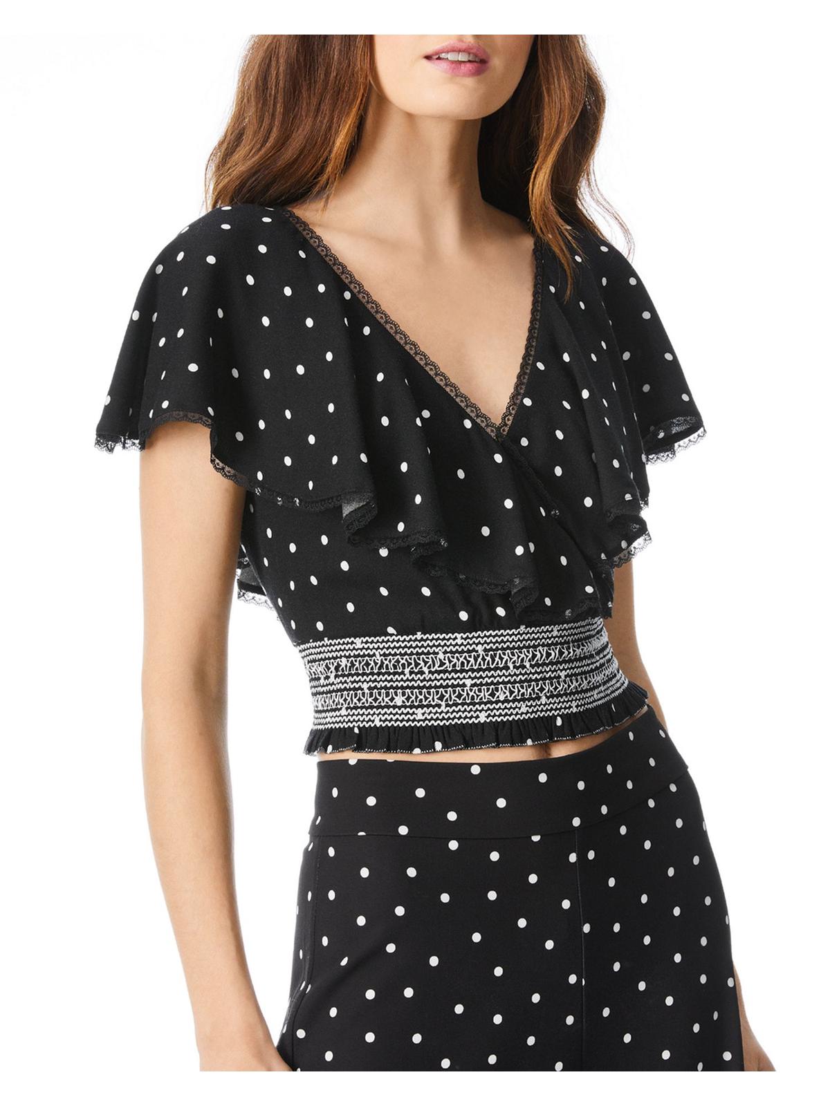 Женский укороченный топ в горошек с оборками Alice and Olivia, цвет cutie polka dot black
Женский укороченный топ в горошек с оборками Alice and Olivia, цвет cutie polka dot black