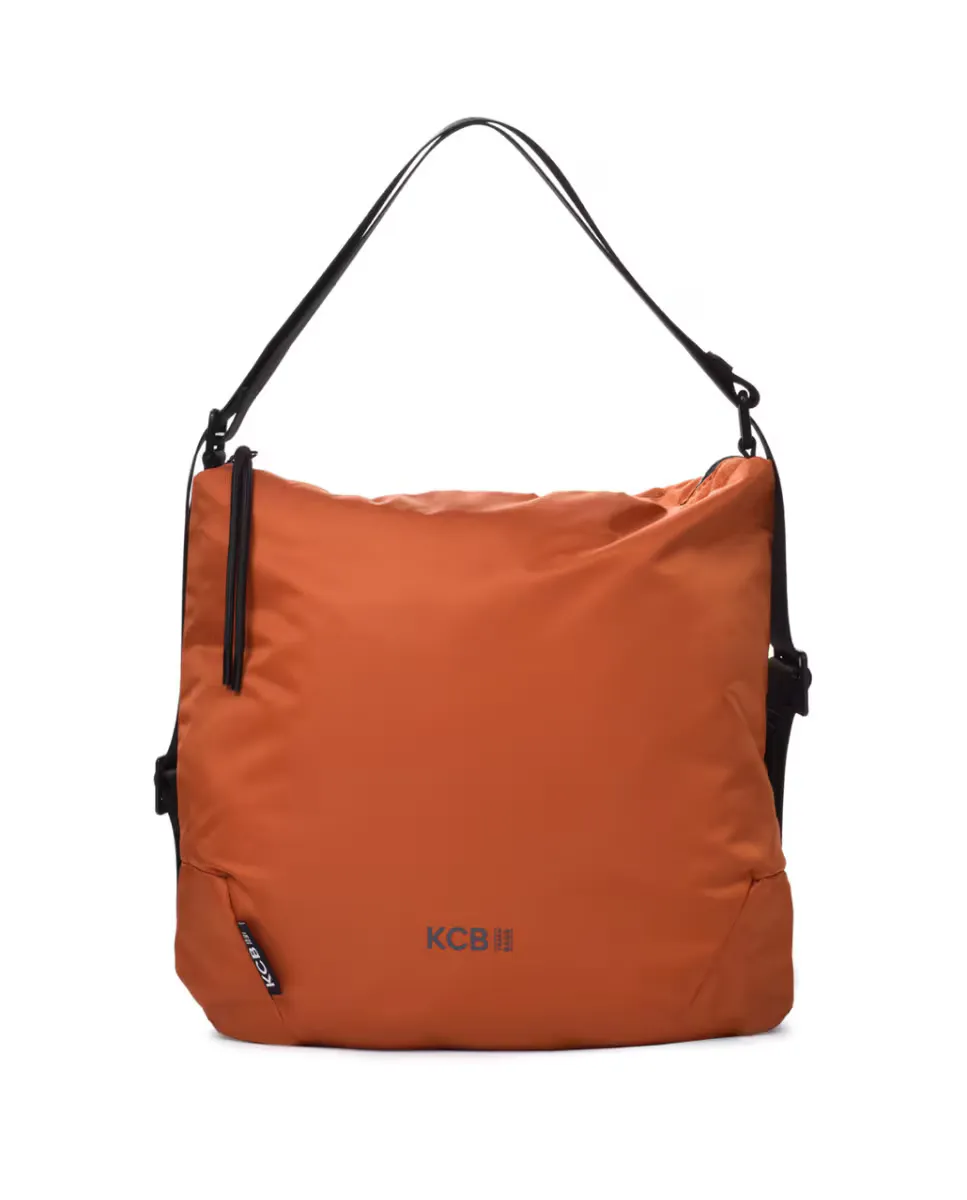 Средняя объемная многопозиционная сумка через плечо в бойлерном цвете Kcb, оранжевый 
Средняя объемная многопозиционная сумка через плечо в бойлерном цвете Kcb, оранжевый
