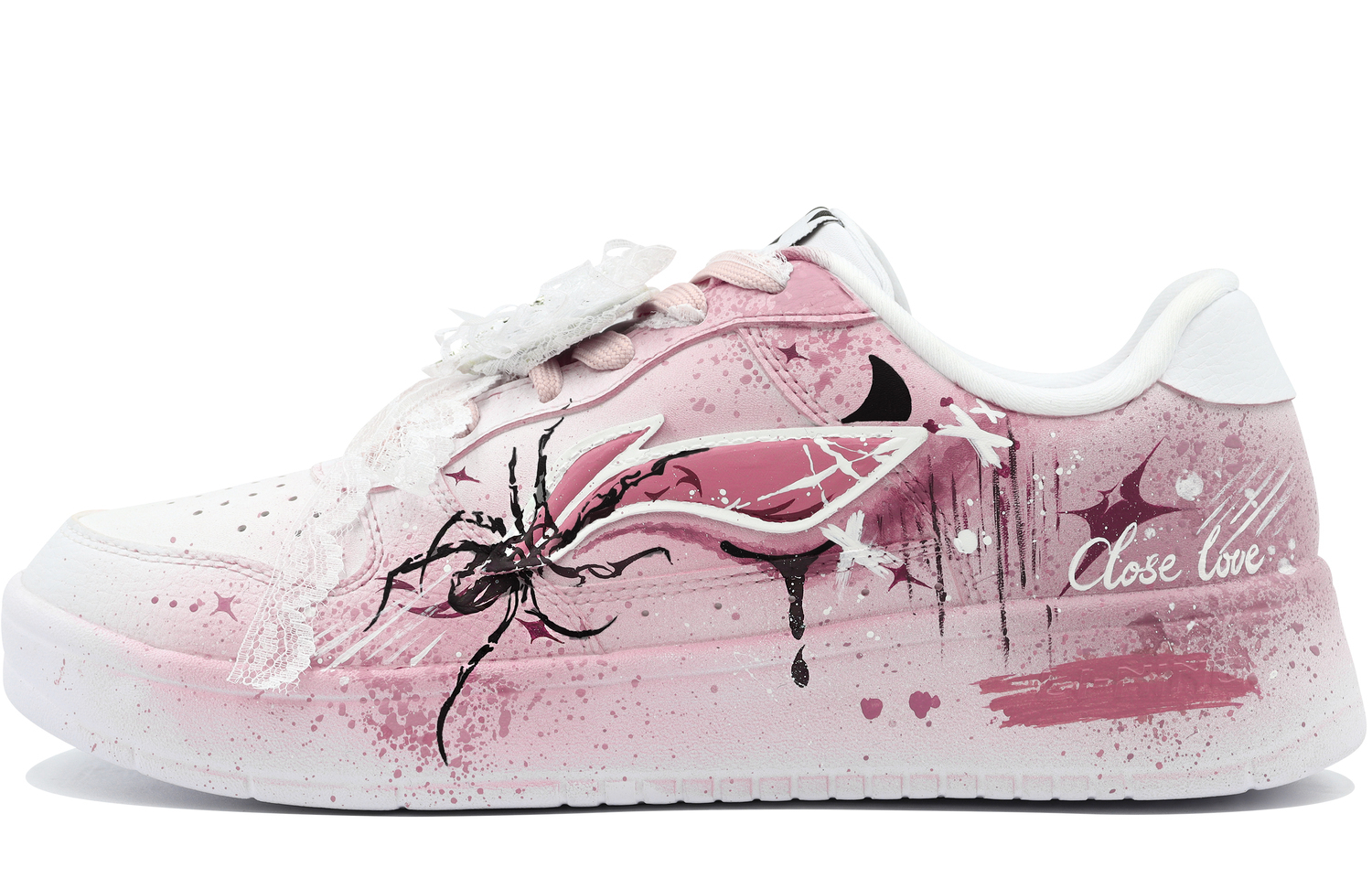 Лининг противоскользящие износостойкие низкие скейтерские кроссовки мужские бело-розовые
Лининг противоскользящие износостойкие низкие скейтерские кроссовки мужские бело-розовые