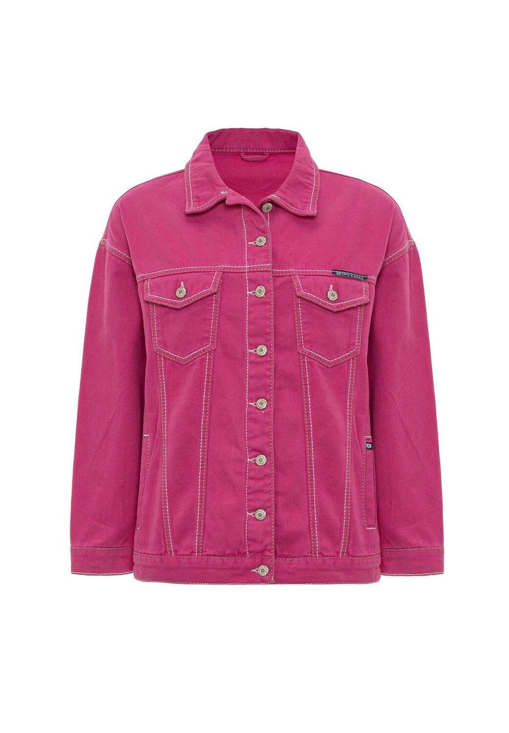 Джинсовая куртка в современном образе CIPO & BAXX, цвет Fuchia 
Джинсовая куртка в современном образе CIPO & BAXX, цвет Fuchia