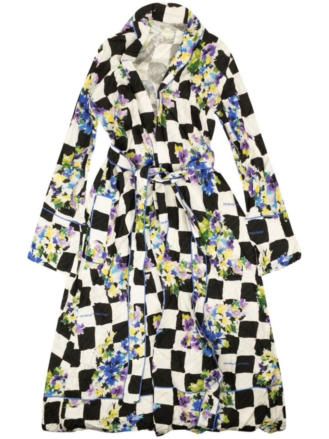 Атласный халат с цветочным принтом Off-White, белый
Атласный халат с цветочным принтом Off-White, белый