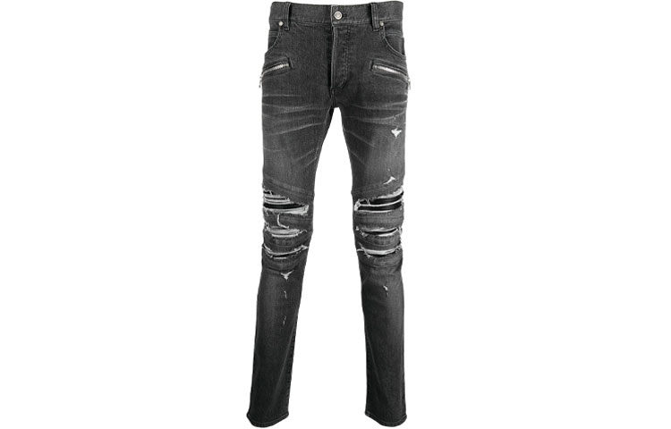 Джинсы с прорезями Slim fit BALMAIN, черный
Джинсы с прорезями Slim fit BALMAIN, черный