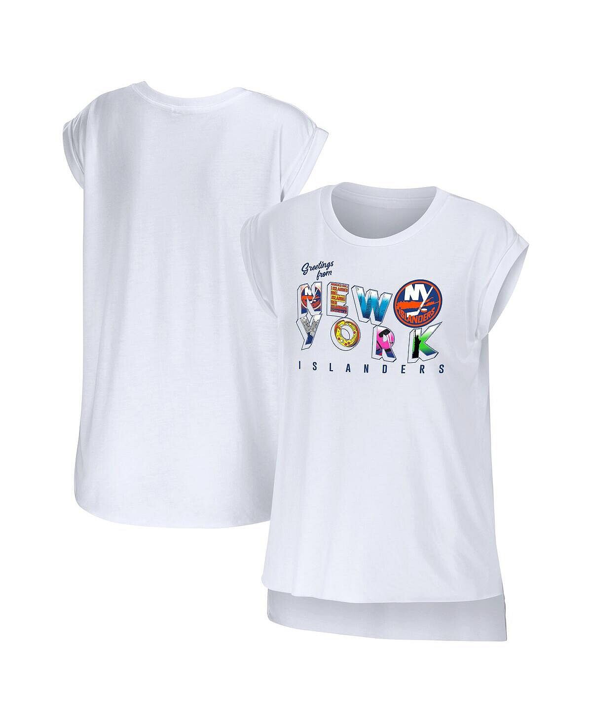 Женская белая футболка New York Islanders Greeting From Muscle WEAR by Erin Andrews, белый
Женская белая футболка New York Islanders Greeting From Muscle WEAR by Erin Andrews, белый