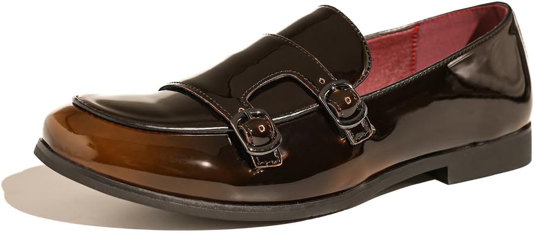 Мужские лоферы Santimon с двумя пряжками из лакированной кожи, стильные слипоны, современные монк-страп, элегантная обувь для повседневного и формального ношения, коричневый
Мужские лоферы Santimon с двумя пряжками из лакированной кожи, стильные слипоны, современные монк-страп, элегантная обувь для повседневного и формального ношения, коричневый