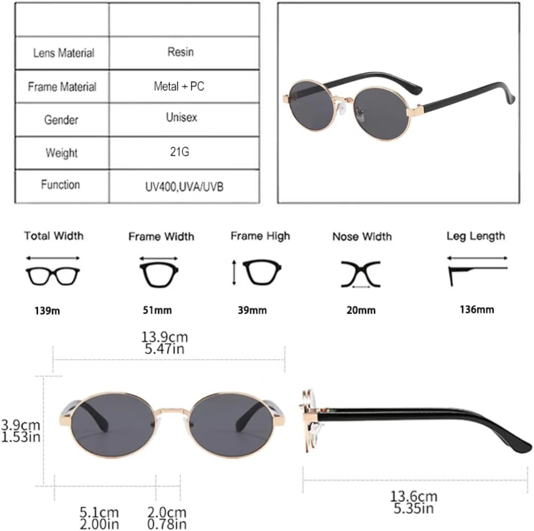 Винтажные маленькие металлические овальные женские солнцезащитные очки, модные прозрачные градиентные очки UV400, мужские в стиле панк UATXTAU, Golden Black Green
Винтажные маленькие металлические овальные женские солнцезащитные очки, модные прозрачные градиентные очки UV400, мужские в стиле панк UATXTAU, Golden Black Green