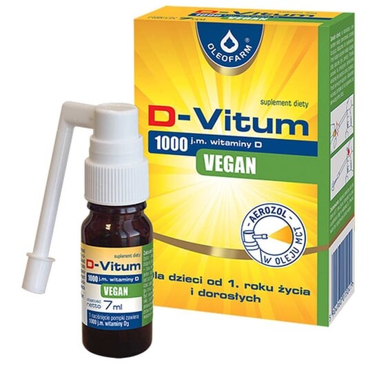 D-Vitum Vegan, БАД, аэрозоль, 7 мл Oleofarm
D-Vitum Vegan, БАД, аэрозоль, 7 мл Oleofarm