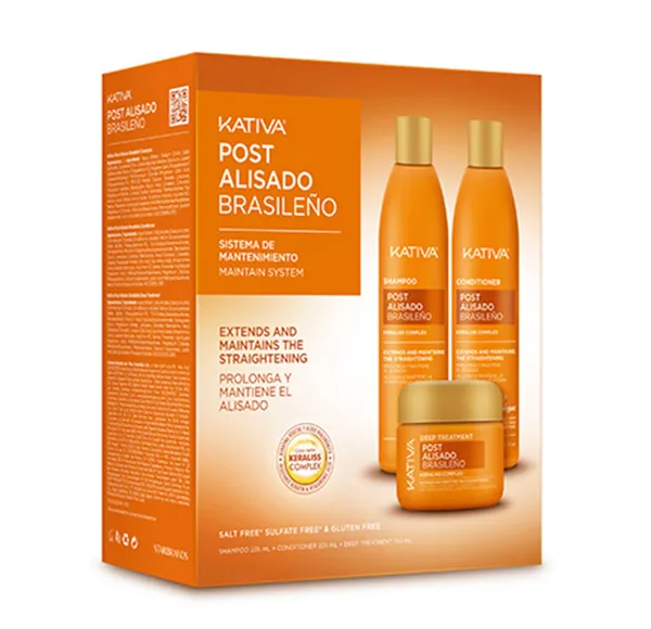 Комплект обслуживания Kit Post Alisado Brasileño Kativa, 3 ml
Комплект обслуживания Kit Post Alisado Brasileño Kativa, 3 ml