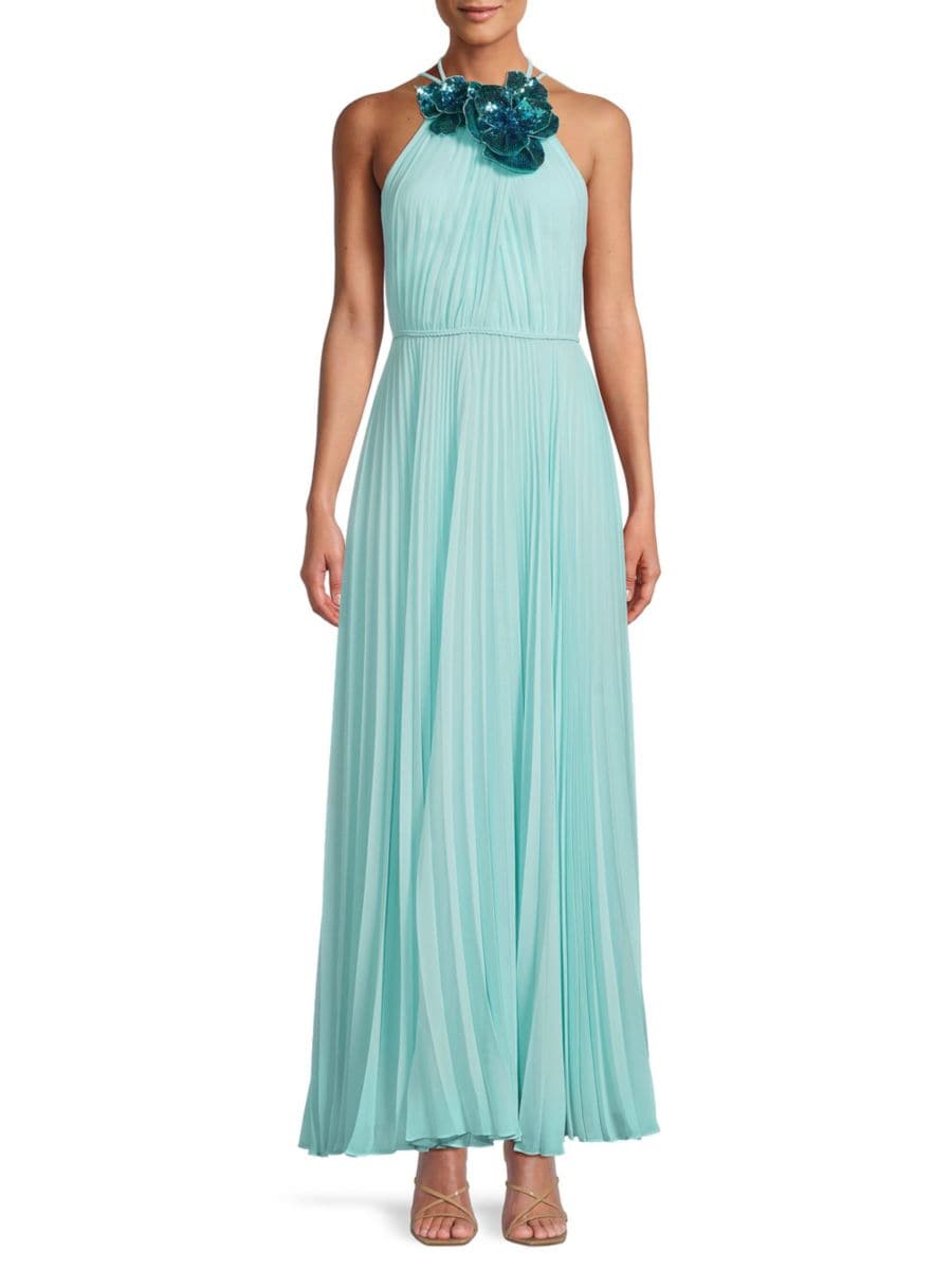 Платье макси из шифона с цветочным принтом и пайетками Zo Ungaro, цвет Light Turquoise
Платье макси из шифона с цветочным принтом и пайетками Zo Ungaro, цвет Light Turquoise