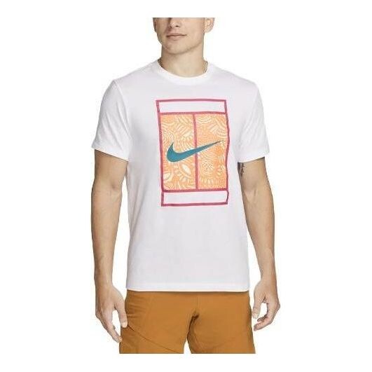 Футболка dri fit court теннис Nike, белый 
Футболка dri fit court теннис Nike, белый