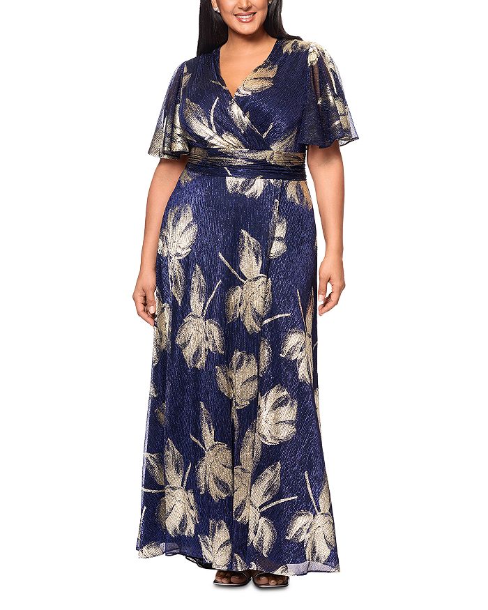 Платье с фольгированной отделкой Betsy & Adam, синий
Платье с фольгированной отделкой Betsy & Adam, синий