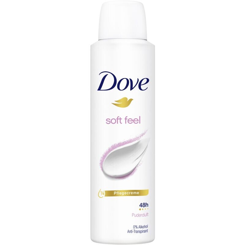 Дезодорант-спрей-антиперспирант Soft Feel Dove, 150 ml
Дезодорант-спрей-антиперспирант Soft Feel Dove, 150 ml