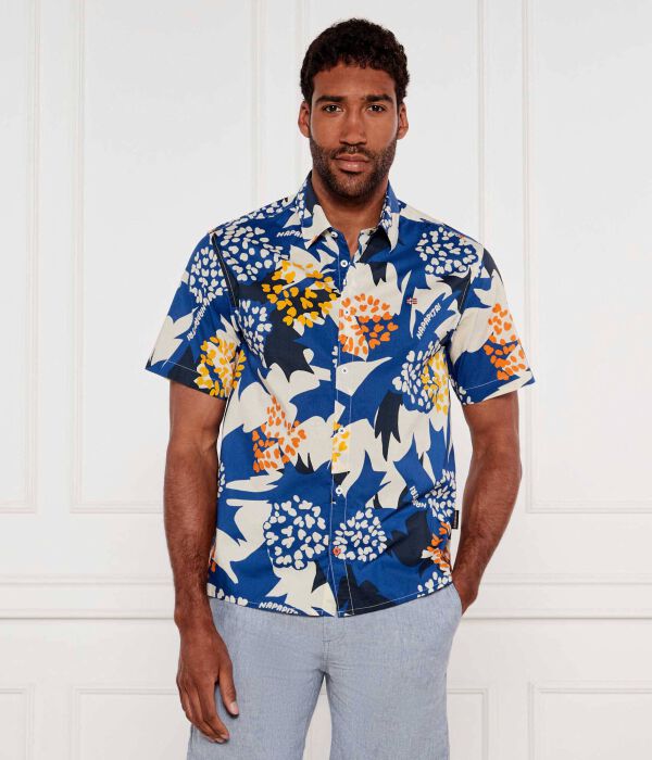 Рубашка в зелёном цвете Loose fit Napapijri, синий
Рубашка в зелёном цвете Loose fit Napapijri, синий