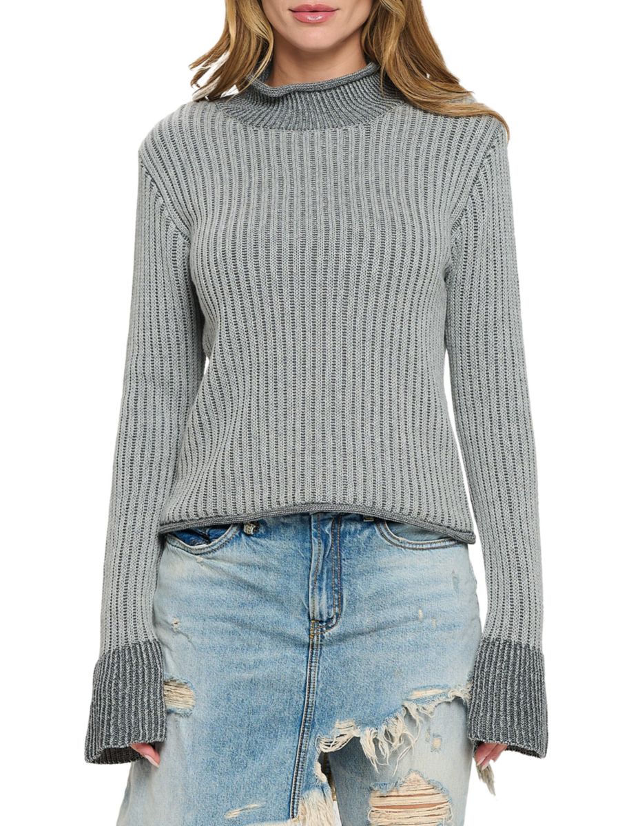 Ребристый свитер с имитацией водолазки Renee C., угольный
Ребристый свитер с имитацией водолазки Renee C., угольный