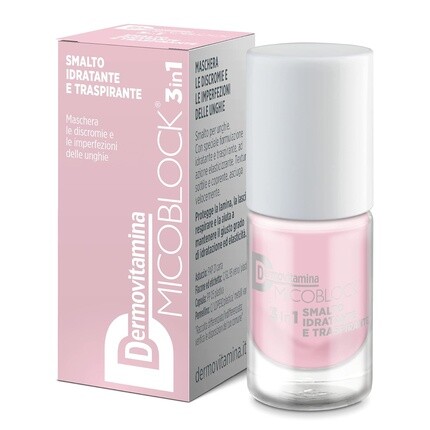 Dermovitamina Micoblock 3in1 Увлажняющий и дышащий лак для ногтей Светло-розовый 5мл 
Dermovitamina Micoblock 3in1 Увлажняющий и дышащий лак для ногтей Светло-розовый 5мл