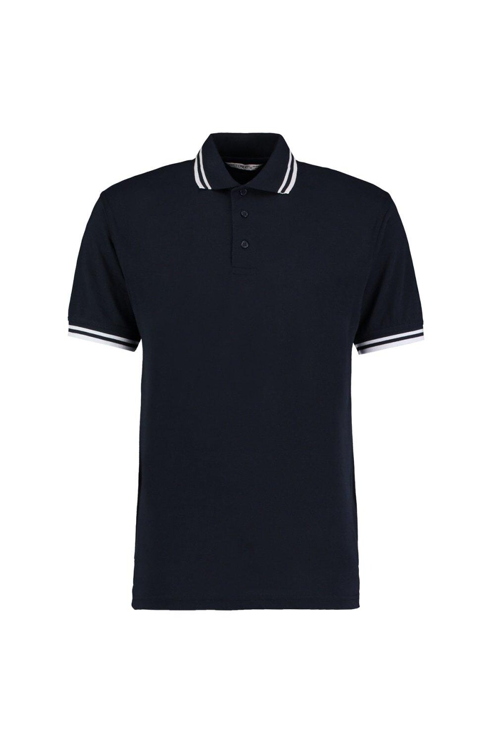 Рубашка поло с короткими рукавами из пике с наконечником Kustom Kit, темно-синий 
Рубашка поло с короткими рукавами из пике с наконечником Kustom Kit, темно-синий