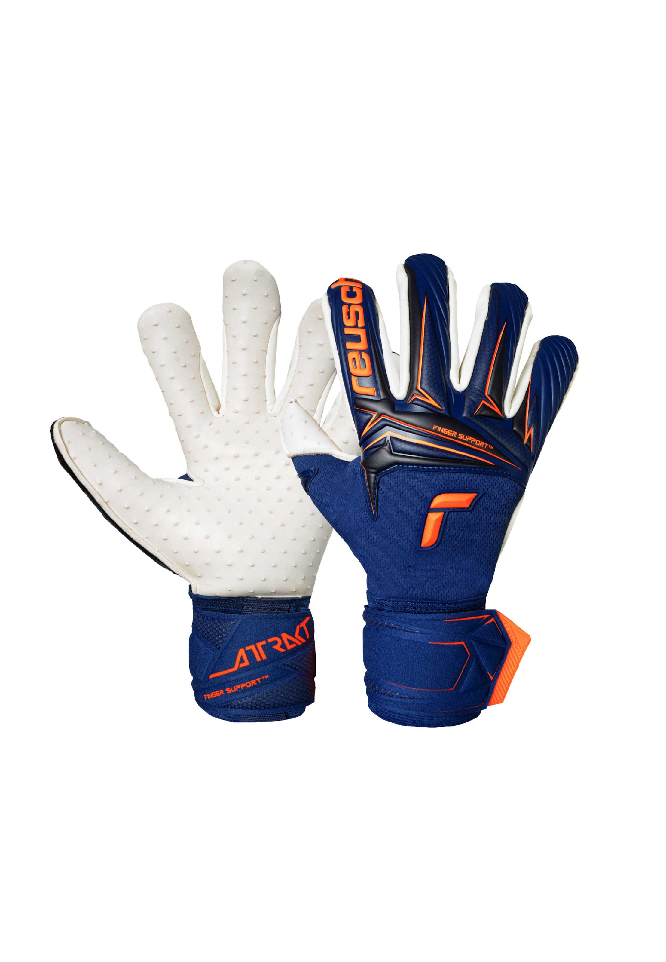 REUSCH Атлетические перчатки 'Attrakt SpeedBump Finger Support' в синем цвете
REUSCH Атлетические перчатки 'Attrakt SpeedBump Finger Support' в синем цвете