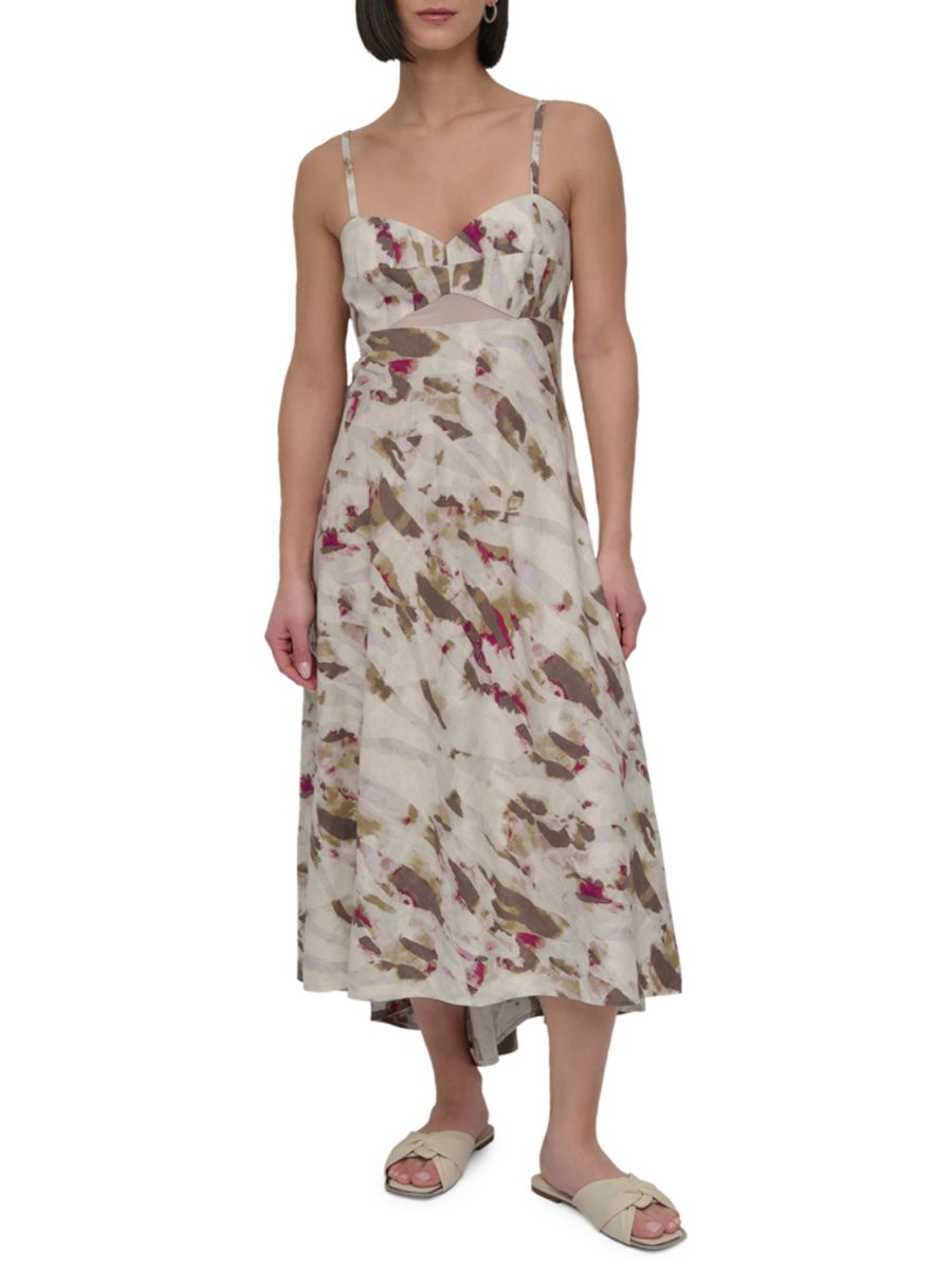 Платье миди из льняной ткани с принтом и вырезом DKNY, цвет Shattered
Платье миди из льняной ткани с принтом и вырезом DKNY, цвет Shattered