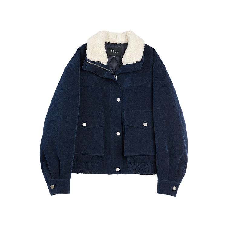 ELLE Вельветовая куртка Women's Navy Blue Stand Collar Moderate
ELLE Вельветовая куртка Women's Navy Blue Stand Collar Moderate