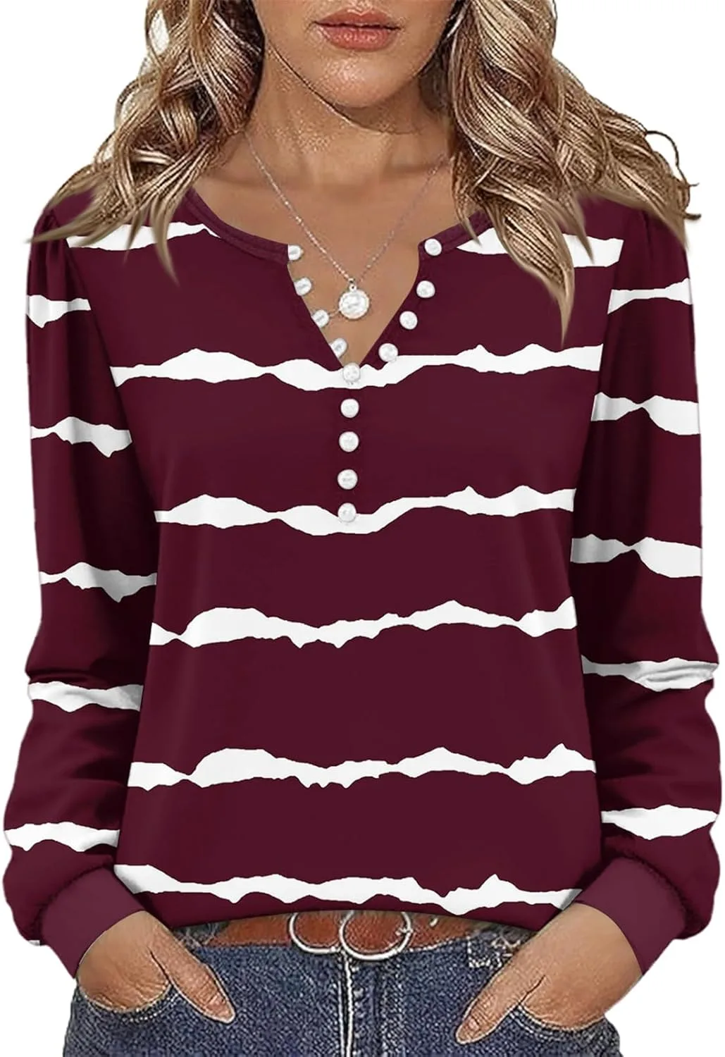 Женская блузка Plus Size с длинным рукавом и V-образным вырезом
Женская блузка Plus Size с длинным рукавом и V-образным вырезом