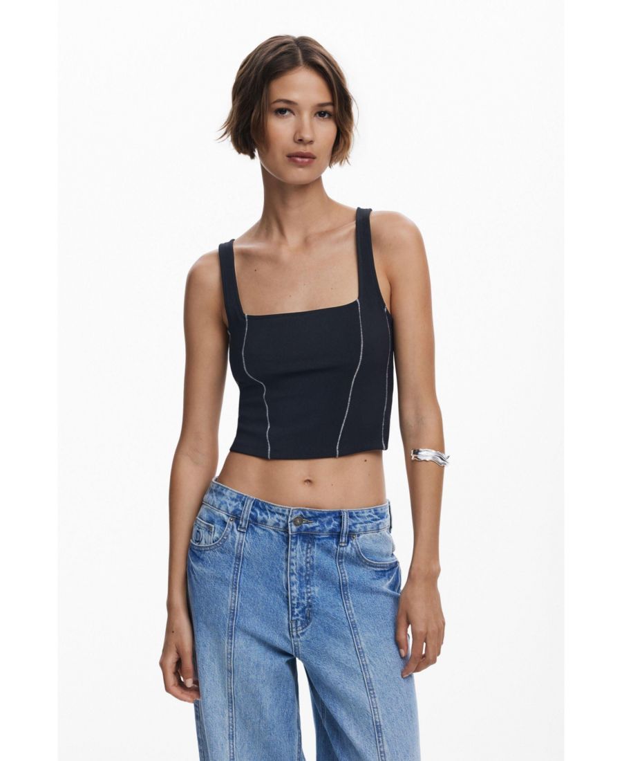 Женская майка в рубчик Desigual, Black
Женская майка в рубчик Desigual, Black