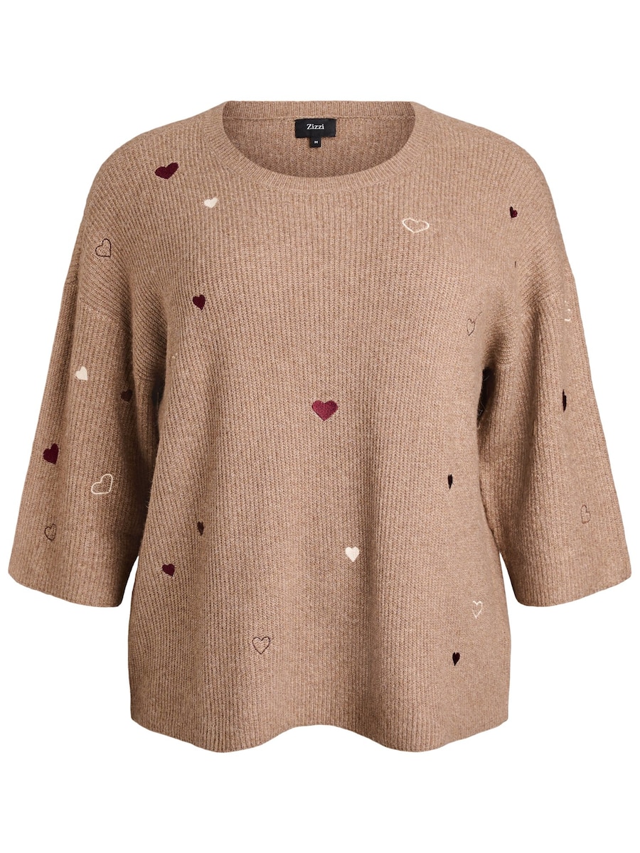 Свитер Zizzi Sunny Heart, светло-коричневый
Свитер Zizzi Sunny Heart, светло-коричневый