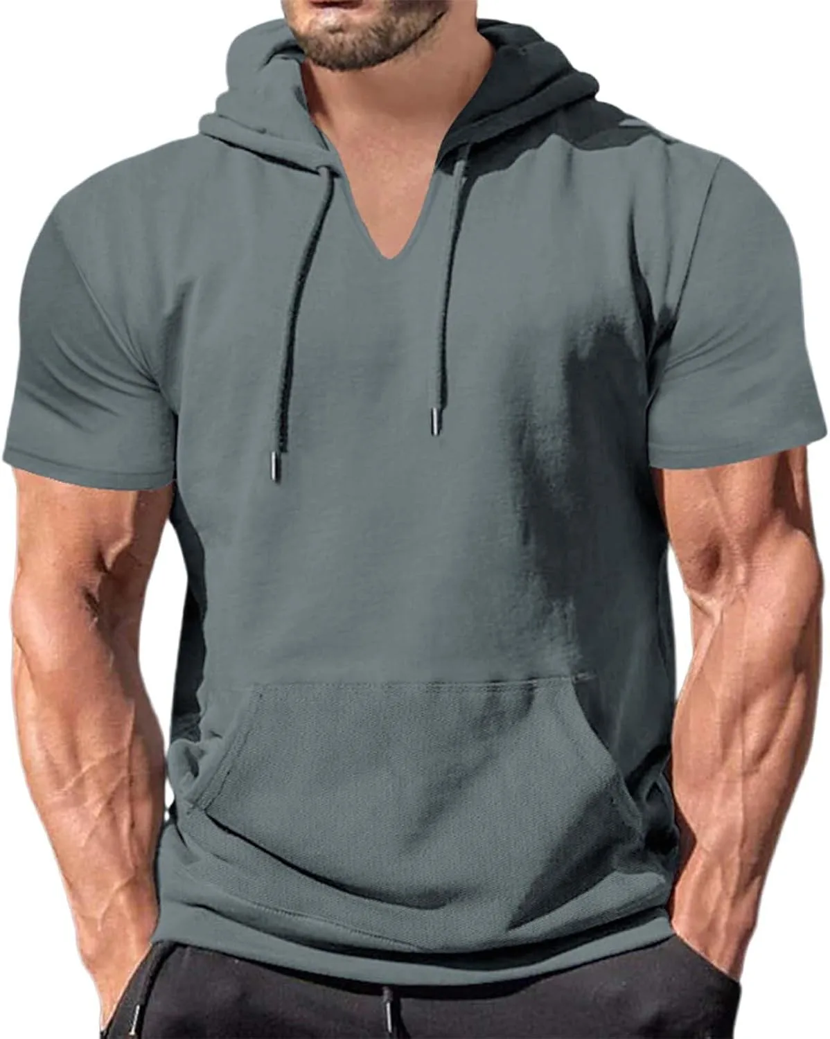 Мужская футболка с V-образным вырезом и капюшоном PETCDIM
Мужская футболка с V-образным вырезом и капюшоном PETCDIM