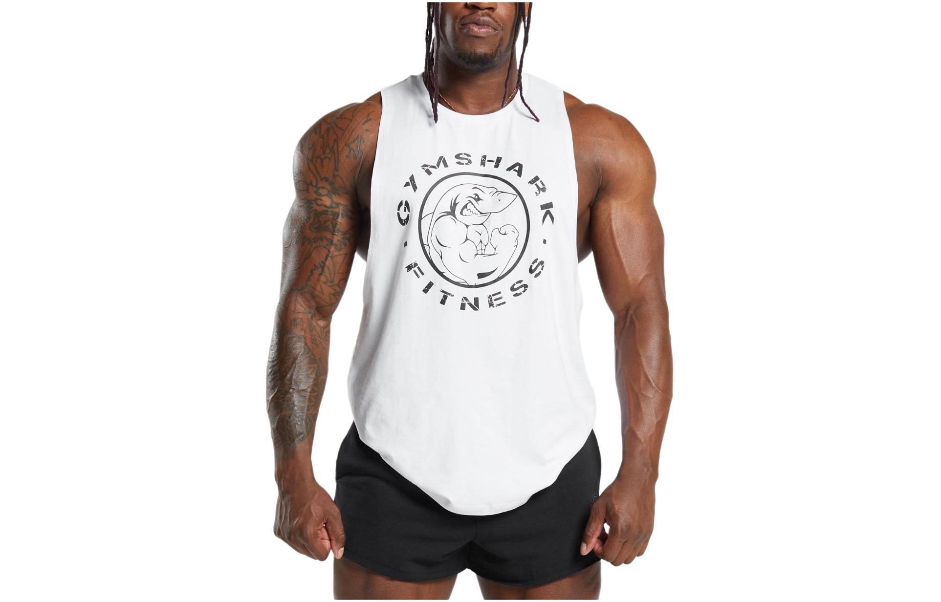 GYMSHARK Мужская белая майка Tank
GYMSHARK Мужская белая майка Tank