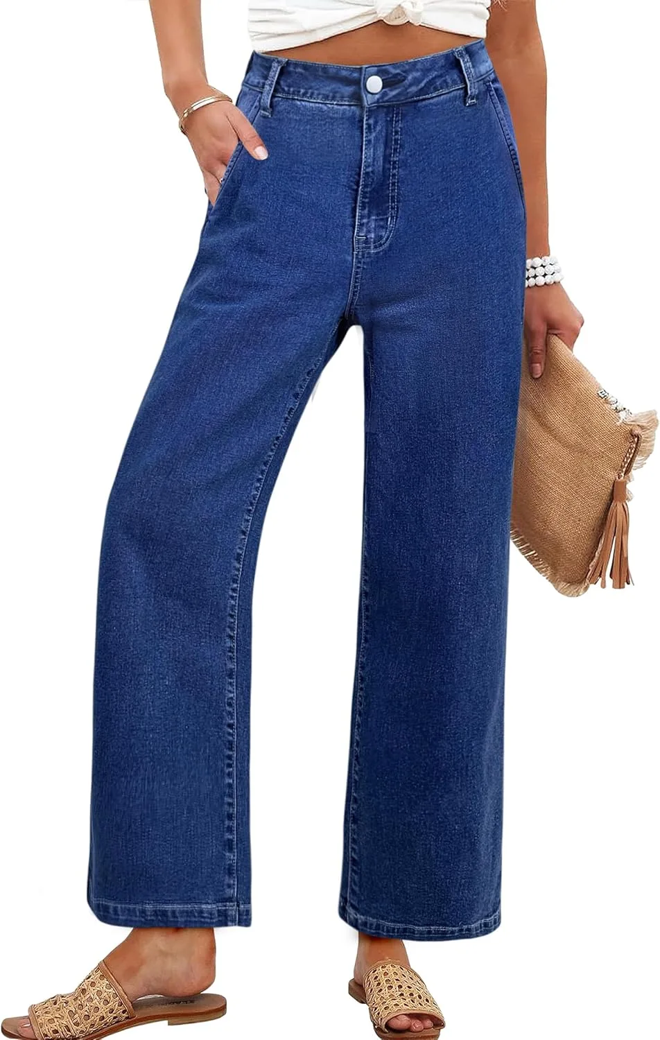 ANRABESS Женские джинсы High Waist Straight Leg Stretchy Ankle Length с карманами
ANRABESS Женские джинсы High Waist Straight Leg Stretchy Ankle Length с карманами