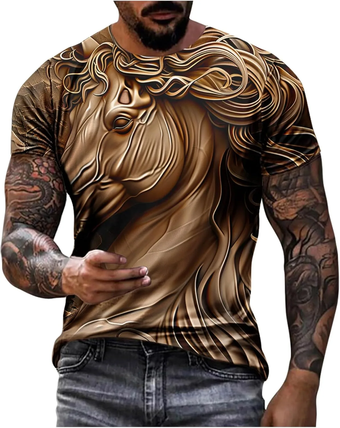 Футболка мужская с 3D принтом лошади Sdeycui
Футболка мужская с 3D принтом лошади Sdeycui