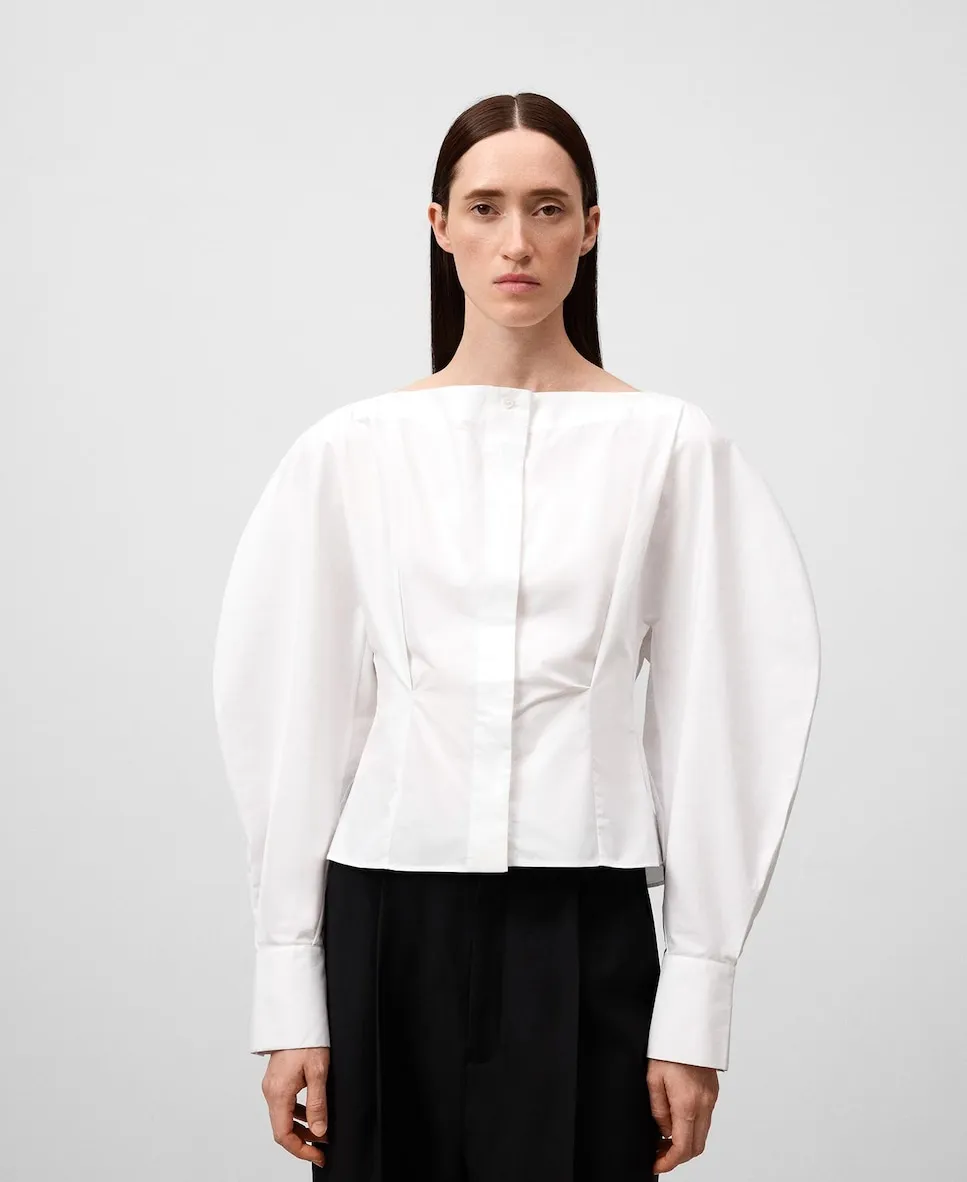 Женская хлопковая рубашка с вырезом лодочкой Adolfo Dominguez, белый
Женская хлопковая рубашка с вырезом лодочкой Adolfo Dominguez, белый