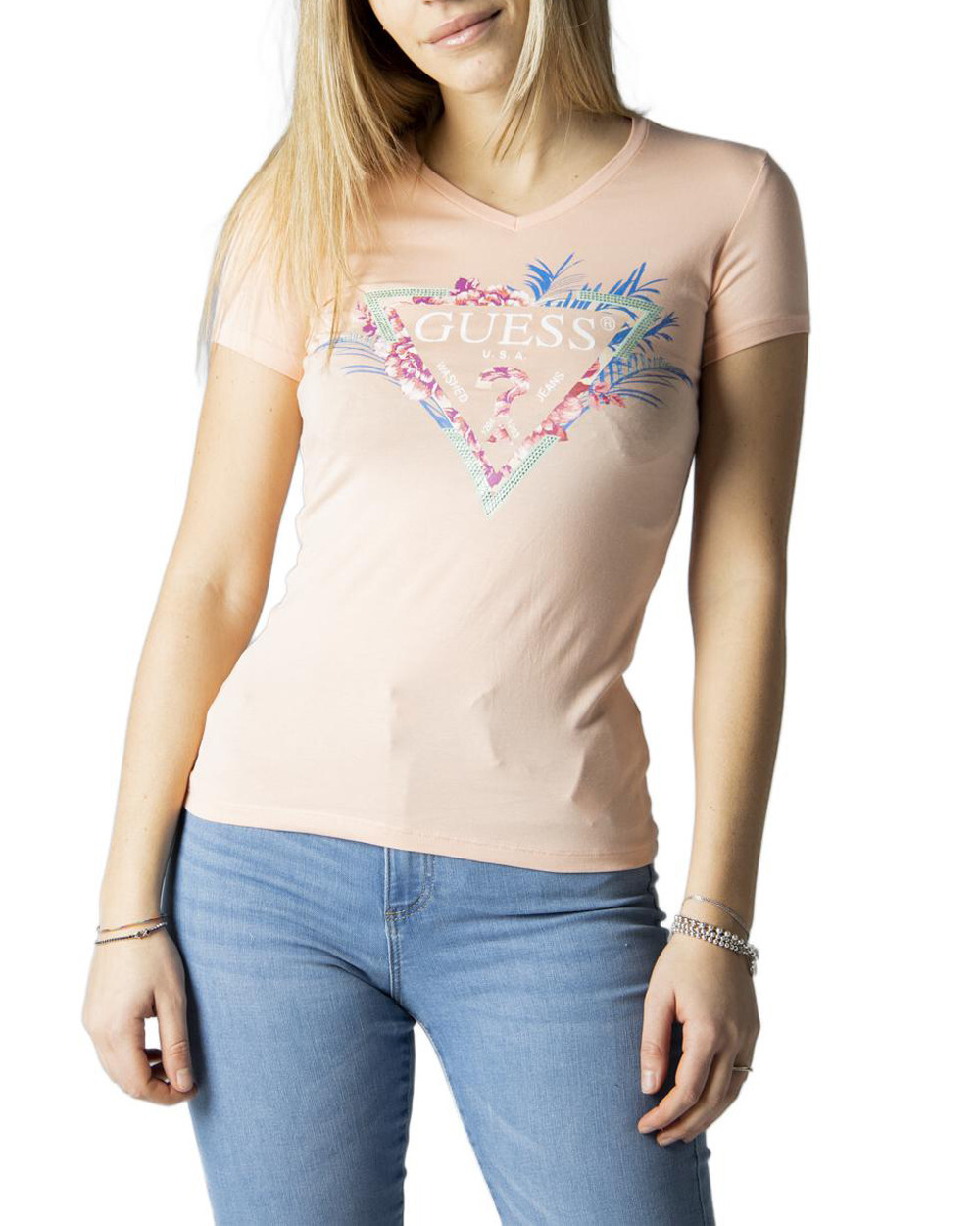 Футболка классическая с треугольными цветами Guess, розовый
Футболка классическая с треугольными цветами Guess, розовый