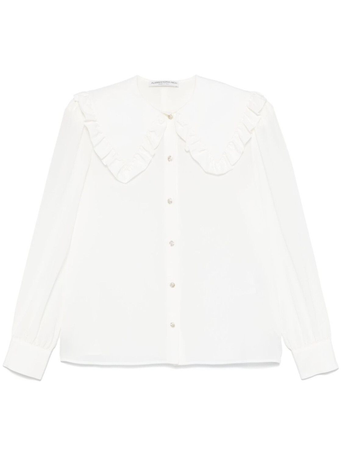 Alessandra Rich шелковая блузка с воротником Питер Пэн, белый
Alessandra Rich шелковая блузка с воротником Питер Пэн, белый