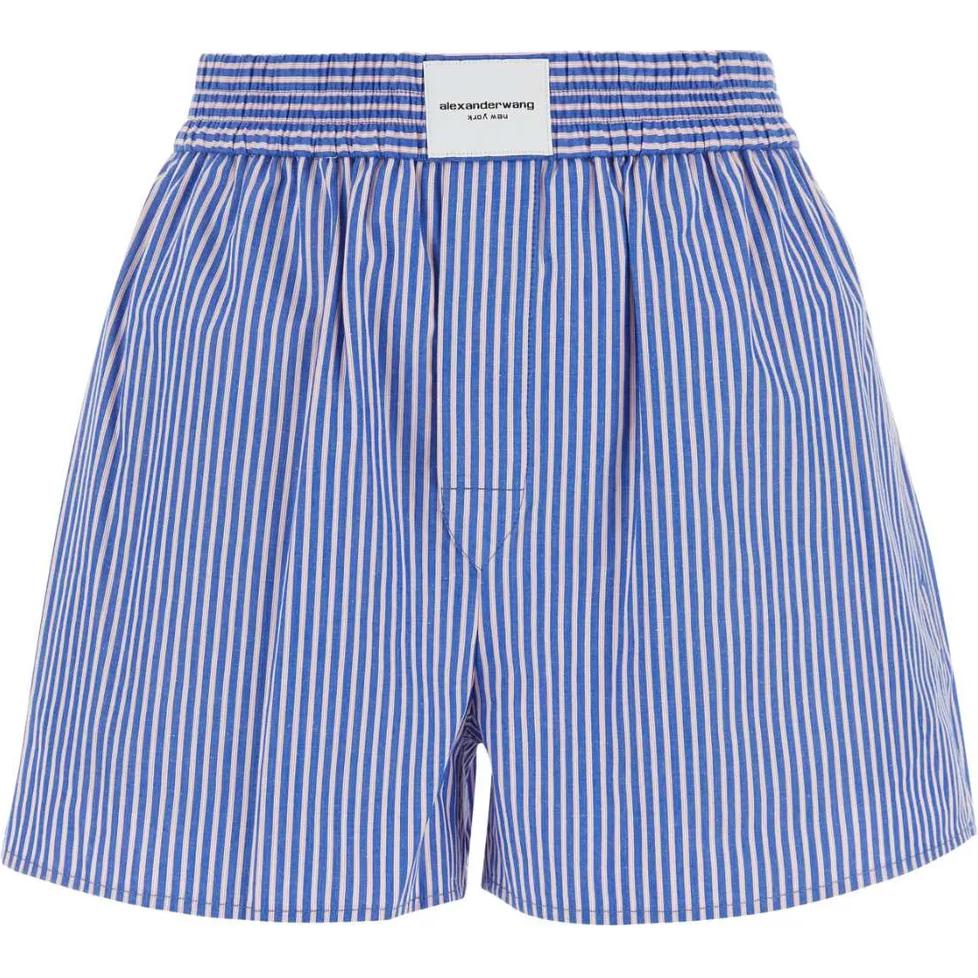 Полосатые бермуды Alexander Wang, светло-голубые
Полосатые бермуды Alexander Wang, светло-голубые