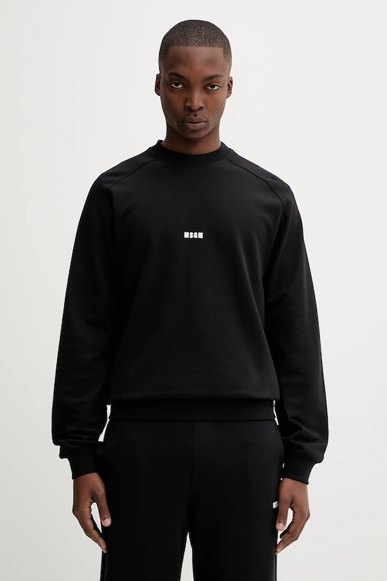 Хлопковая толстовка Msgm, черный
Хлопковая толстовка Msgm, черный