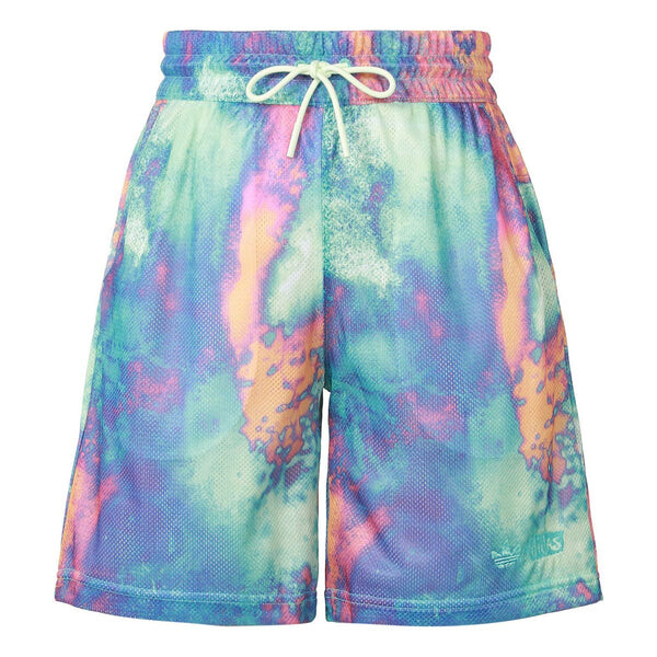 Шорты оригинальные с логотипом в технике тай-дай, шнуровка, повседневные спортивные шорты многоцветные Adidas, мульитколор 
Шорты оригинальные с логотипом в технике тай-дай, шнуровка, повседневные спортивные шорты многоцветные Adidas, мульитколор