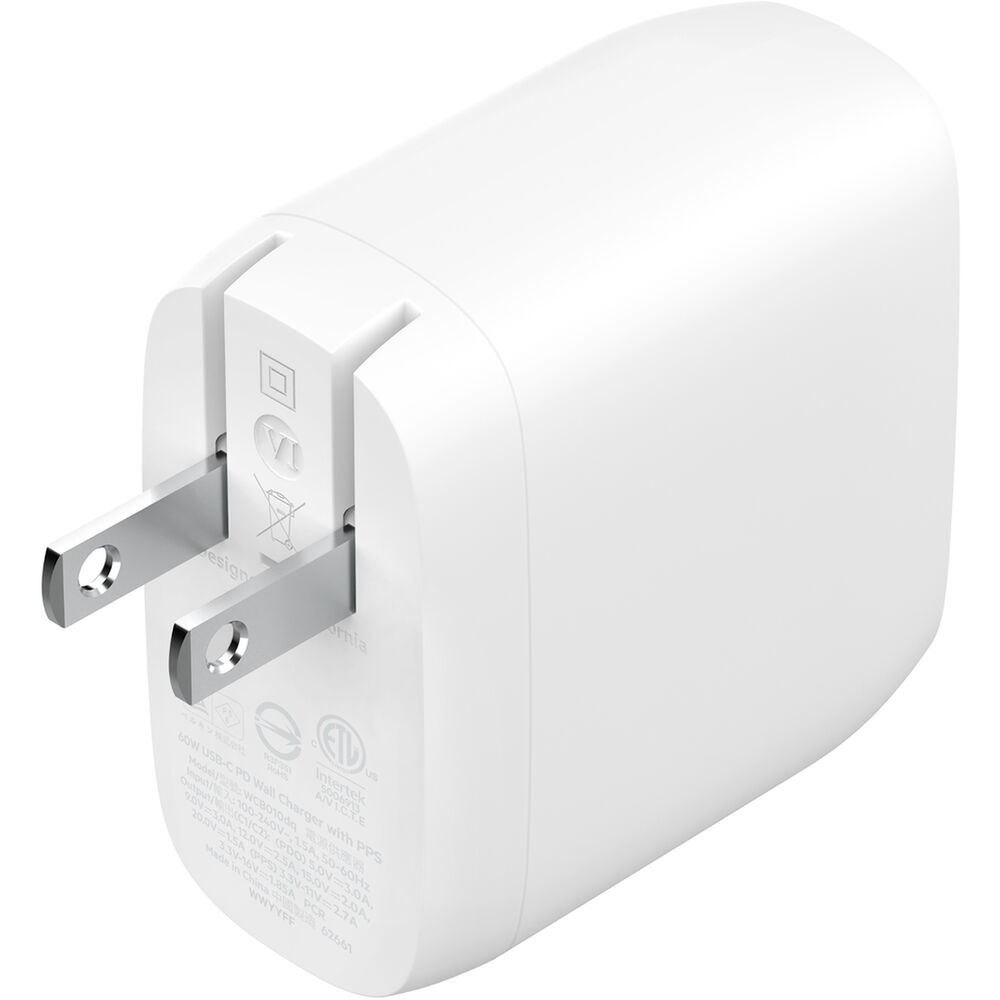 Зарядное устройство Belkin BoostCharge Pro 2-Port USB-C 60W Wall Charger WCB010DQWH
Зарядное устройство Belkin BoostCharge Pro 2-Port USB-C 60W Wall Charger WCB010DQWH