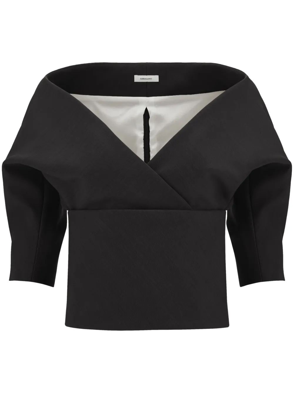 Трикотажный топ с короткими рукавами Ferragamo, черный
Трикотажный топ с короткими рукавами Ferragamo, черный