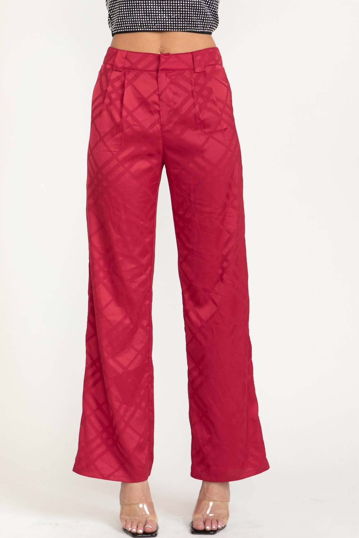 Клетчатые брюки цвета вина Cloud Ten, цвет wine
Клетчатые брюки цвета вина Cloud Ten, цвет wine