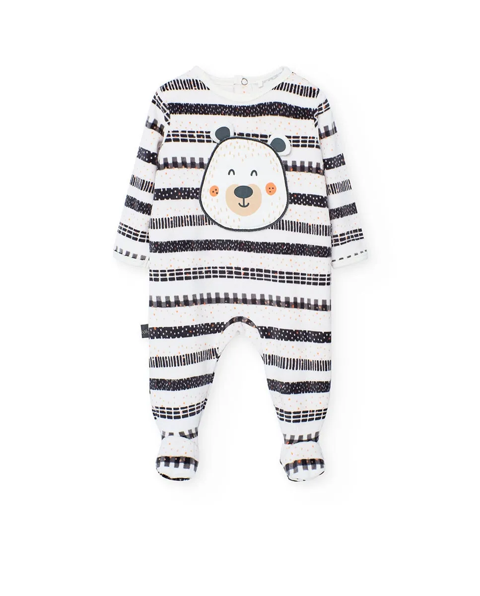 Детский велюровый комбинезон с длинным рукавом Boboli, белый/черный
Детский велюровый комбинезон с длинным рукавом Boboli, белый/черный