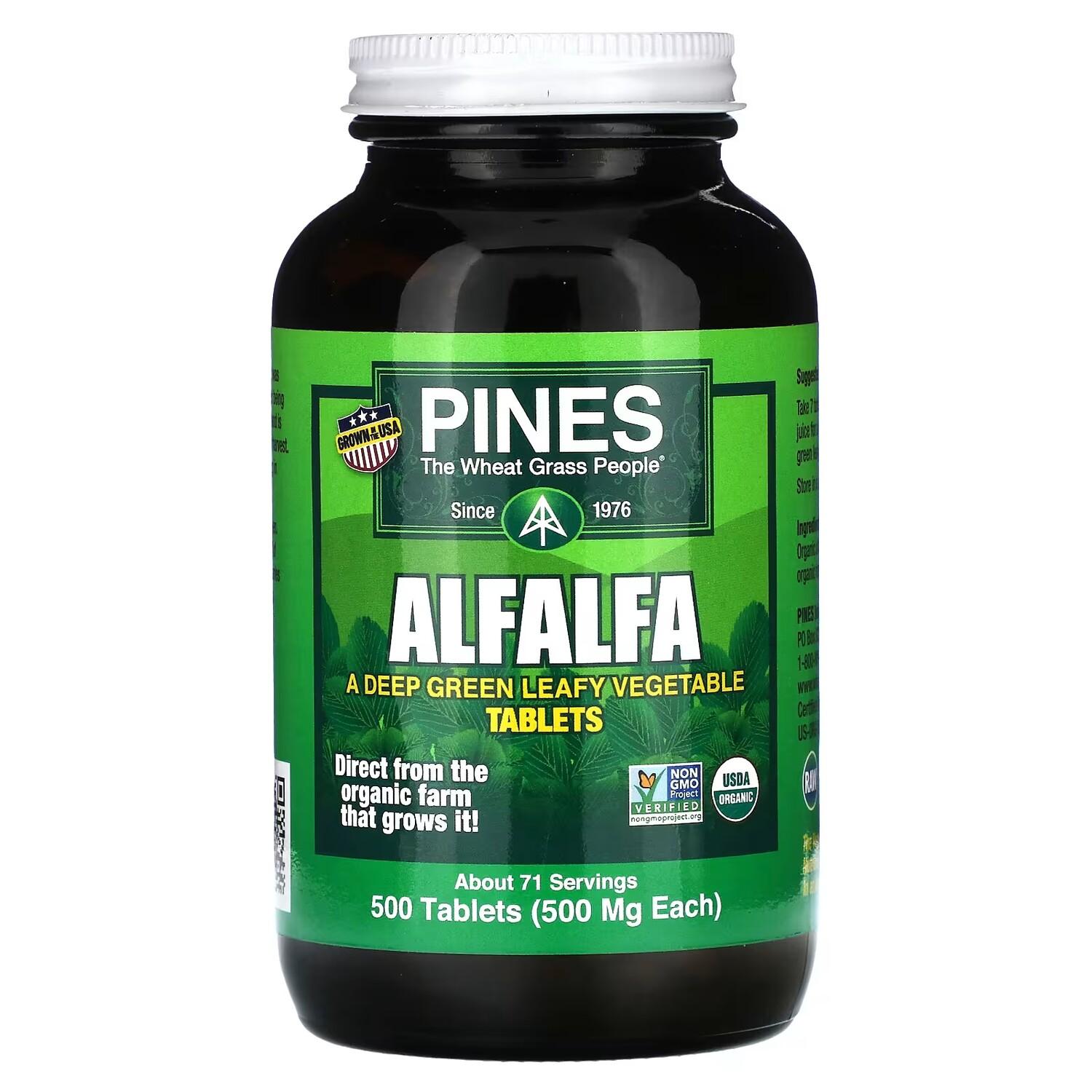 Добавка Pines International Alfalfa 500 мг
Добавка Pines International Alfalfa 500 мг