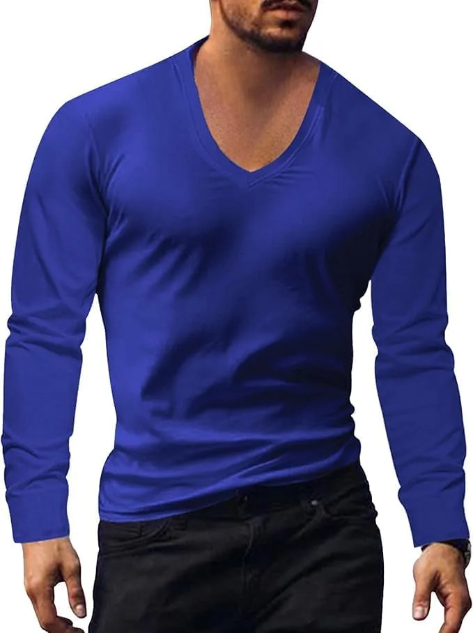 Мужская футболка slim fit v-neck с длинными рукавами Kenhansion
Мужская футболка slim fit v-neck с длинными рукавами Kenhansion
