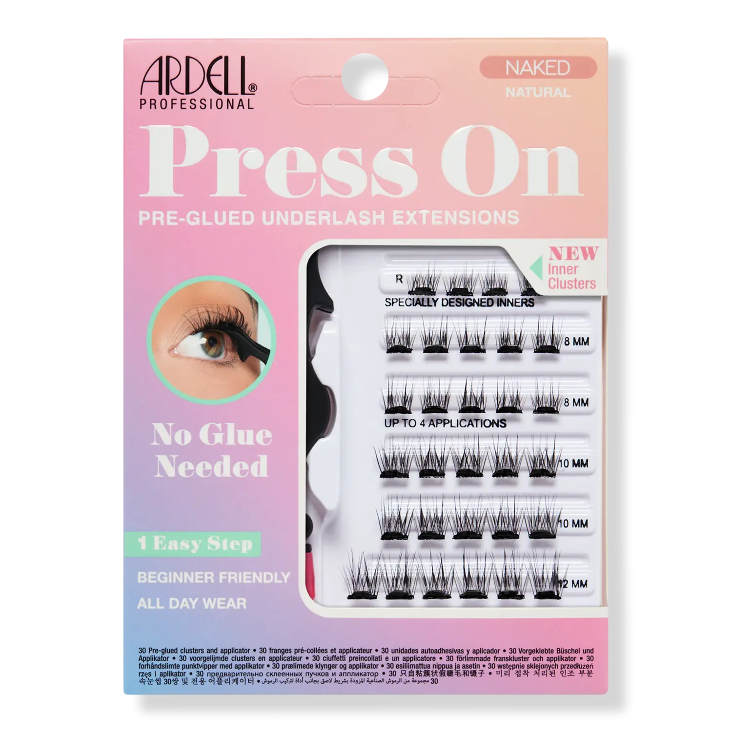 Накладные ресницы Naked Press On Natural, легкие, с предварительно нанесенным клеем. Ardell
Накладные ресницы Naked Press On Natural, легкие, с предварительно нанесенным клеем. Ardell