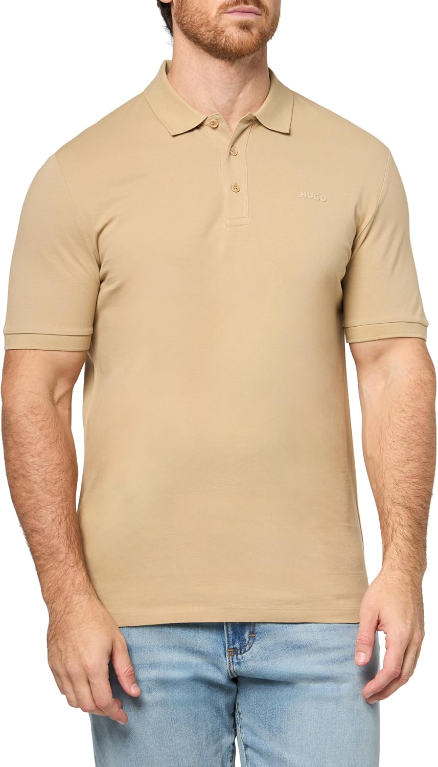 HUGO Мужская поло с коротким рукавом Regular Fit и перевернутым логотипом, Pumice Stone
HUGO Мужская поло с коротким рукавом Regular Fit и перевернутым логотипом, Pumice Stone