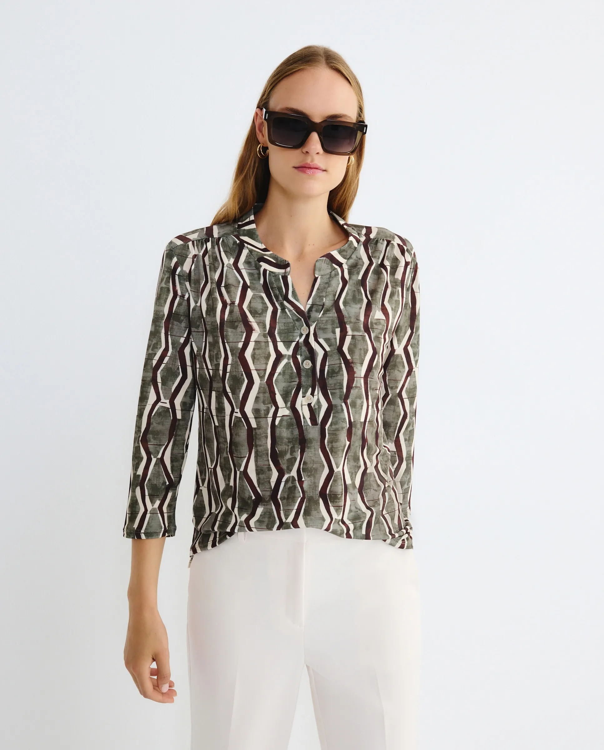 Женская блузка с принтом Zermatt, хаки
Женская блузка с принтом Zermatt, хаки