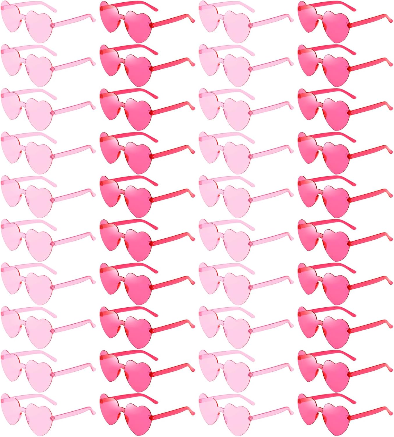 Оптовая продажа солнцезащитных очков Pibupibu: 40 штук без оправы в форме сердца, для взрослых и унисекс, забавные красочные очки в форме сердца, сувениры для вечеринок, Pink + Hotpink
Оптовая продажа солнцезащитных очков Pibupibu: 40 штук без оправы в форме сердца, для взрослых и унисекс, забавные красочные очки в форме сердца, сувениры для вечеринок, Pink + Hotpink