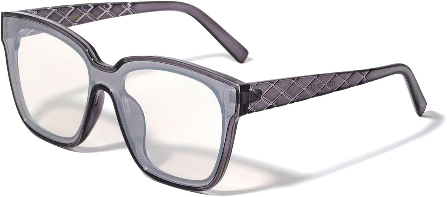 Женские солнцезащитные очки Dweebzilla Oversized с роговым стеганым покрытием и квадратными линзами, большие, модные, с защитой от УФ-излучения UV400, гибридные, Transparent Grey Frame - Grey Smoke Lens
Женские солнцезащитные очки Dweebzilla Oversized с роговым стеганым покрытием и квадратными линзами, большие, модные, с защитой от УФ-излучения UV400, гибридные, Transparent Grey Frame - Grey Smoke Lens