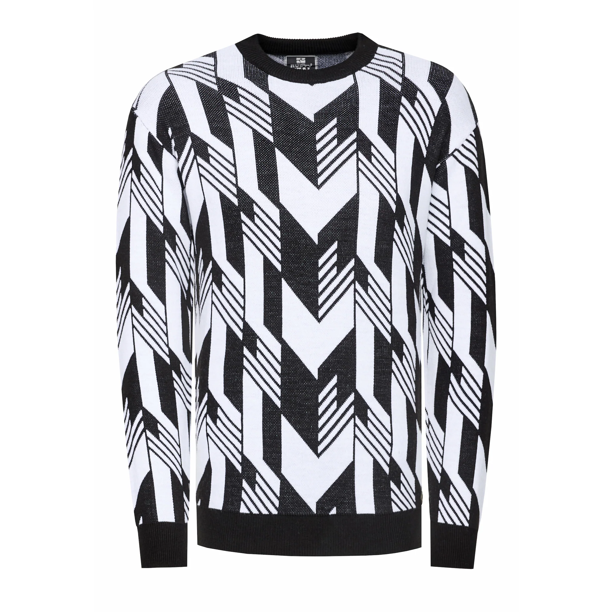 Двухцветный вязаный свитер Rusty Neal, черно-белый
Двухцветный вязаный свитер Rusty Neal, черно-белый